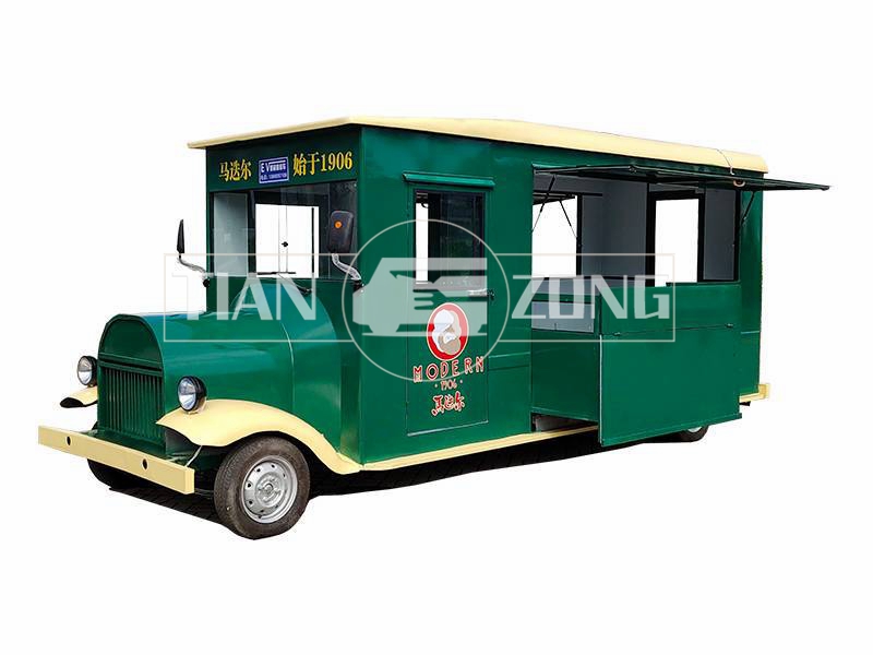 High quality of  vintage food truck trailer fast food car exported to Europe