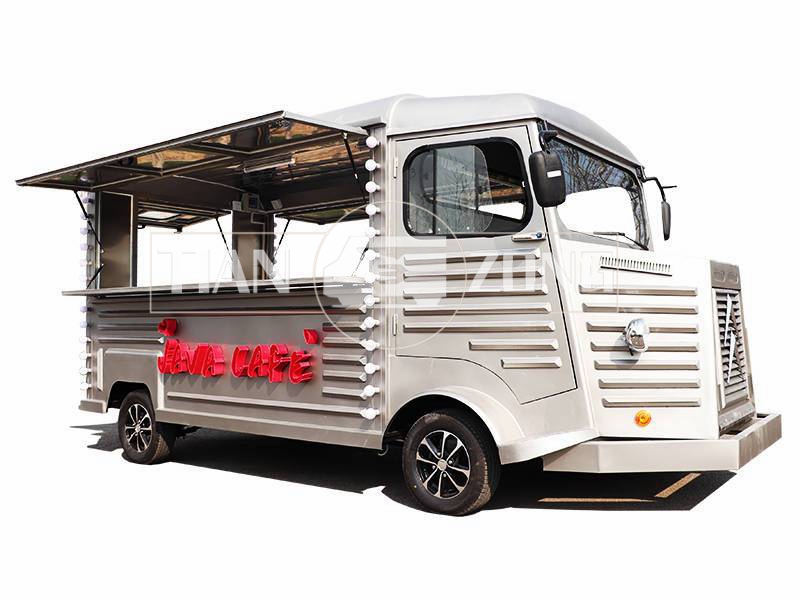 Classic Citroen commercial coffee food truck cart