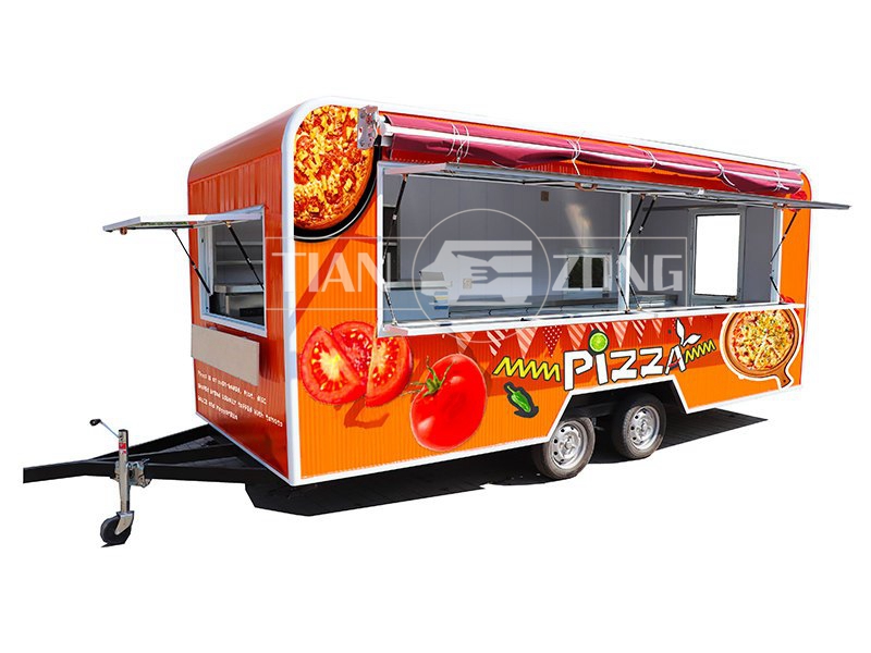 Most popular pizza food truck semi-trailer food truck